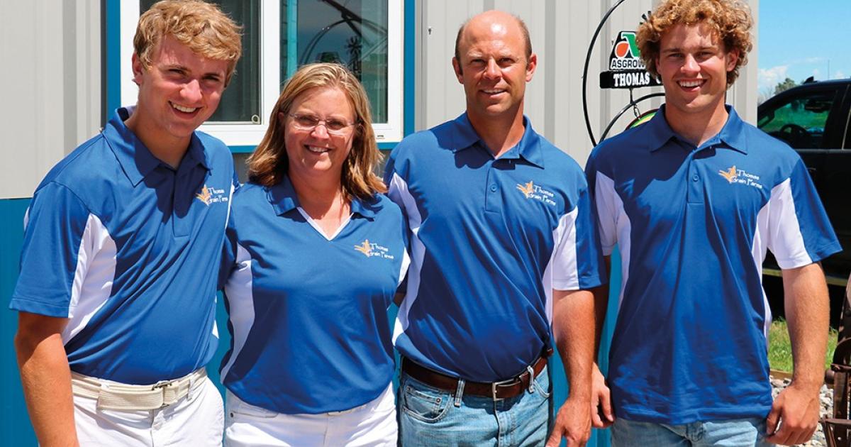 Paul and Karen Thomas run their fourth-generation family farm in rural Karlsruhe with the help of their two sons, Jonathan and Michael. Courtesy Photo