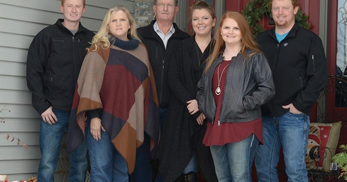 Corey and LeAnn Hart, with their kids, from left, Kurt, Katie, Kayla and Kyle, raise about 400 head of cattle in rural Chaseley. Courtesy photo