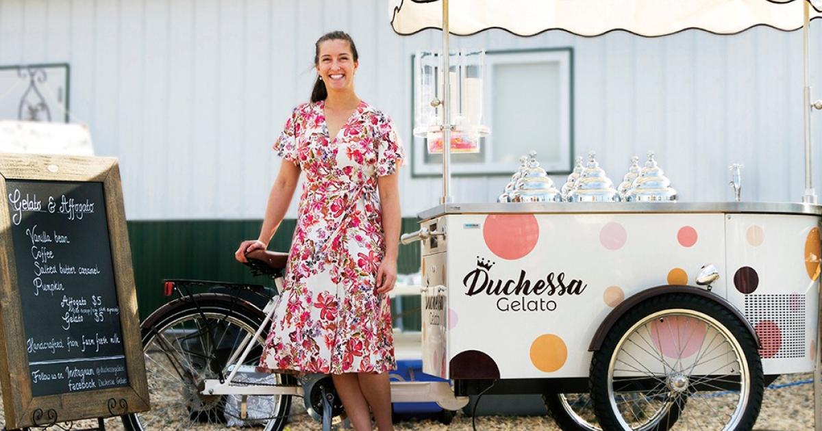 Maartje Murphy uses milk from her family's dairy in Carrington to make her Duchessa Gelato product. Courtesy Photos