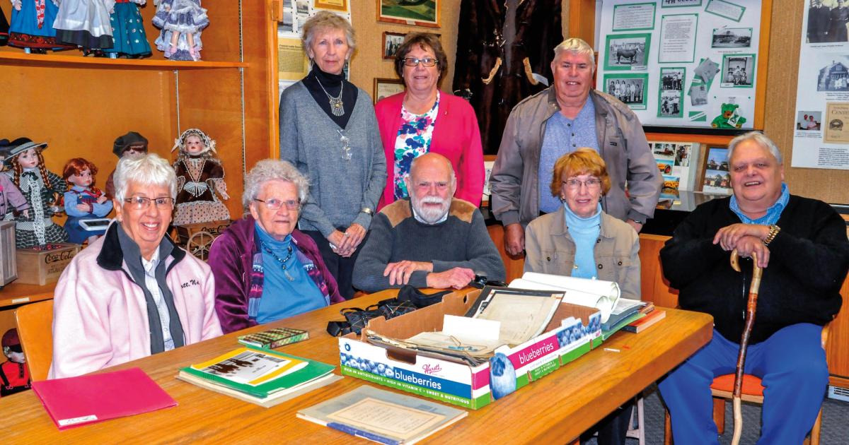 Regular board meetings involving local residents working together help propel the Mott Gallery effort. Mott Gallery leaders include, front row, from left: Darlene Kallis, Twila Hawn, Kevin Carvell and Shirley Halvorson. Next to Halvorson is Tom Trousdale, Mott native/current Bismarck resident, visitor at a recent gathering of gallery leaders. Back row, standing: Joyce Hinrichs, Mary Messer, Jack Griffin. Included, but not pictured, in the gallery leadership group are Geno Sloan, and Bonnie and Ray Bieber. M