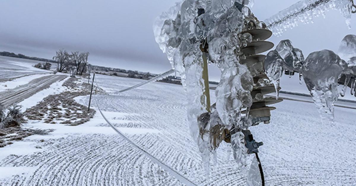 Frozen power lines