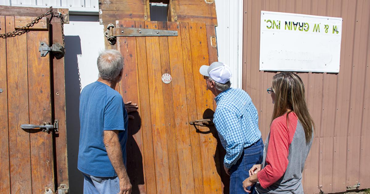 Locals will remember the old wooden doors of the former Bowdon meat locker, which were put on sale on an online auction in September.