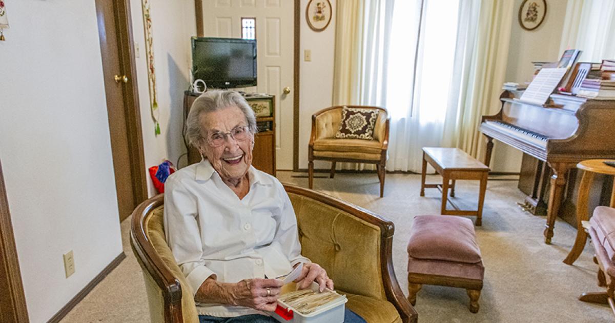 104-year-old Ruth Iversen
