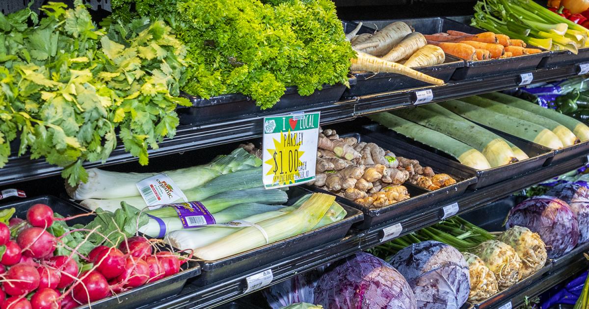 grocery shelves