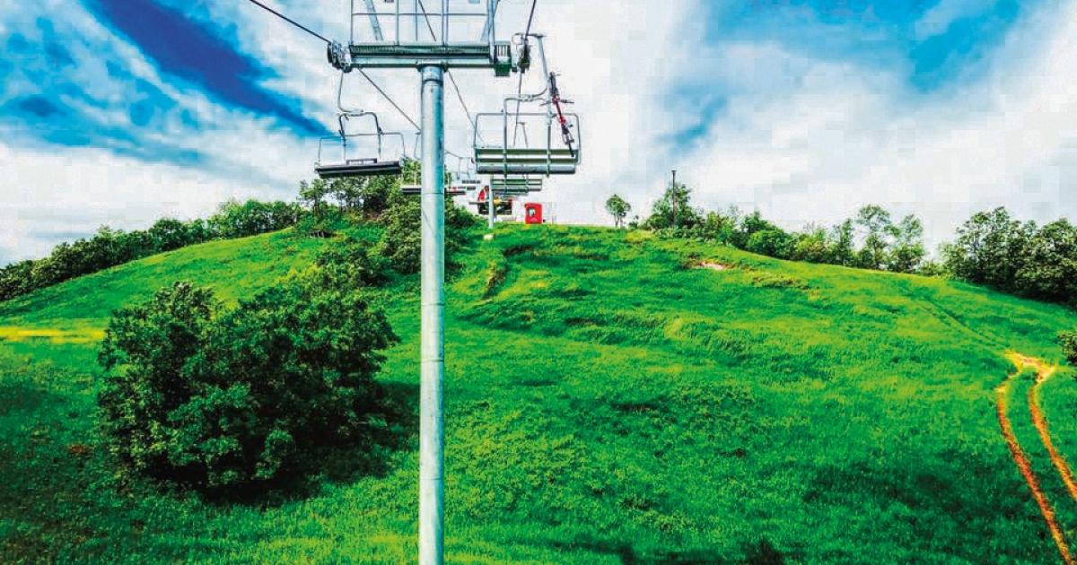 Chairlift at Pembina Gorge Downhill Terrain Bike Park. PHOTO COURTESY RENDEZVOUS REGION