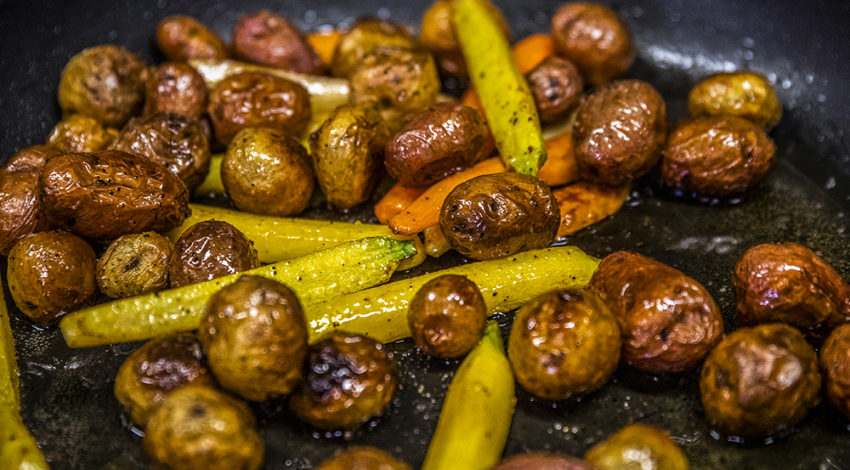 Roasted Baby Potatoes and Carrots
